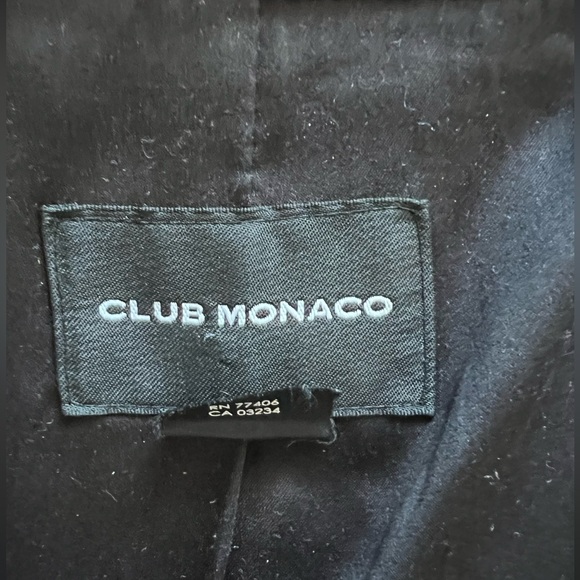 Club Monaco Elegant Dark Blue Trench Coat - Picture 4 of 10